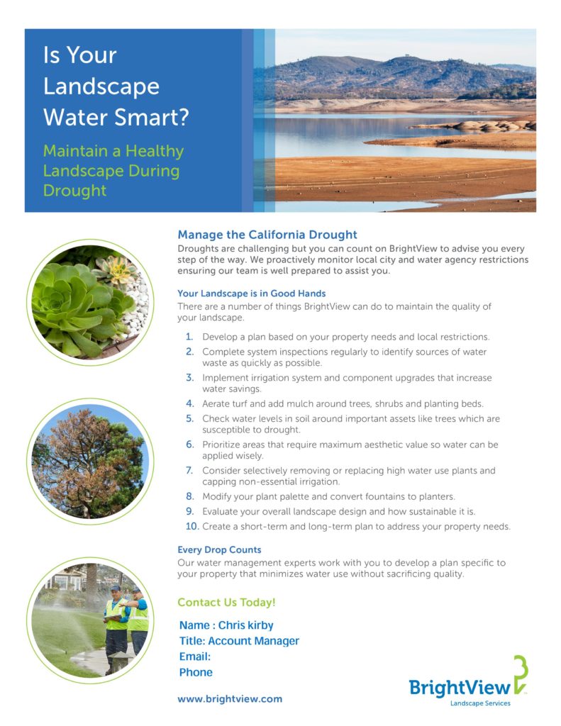Landscaping drought management guidelines