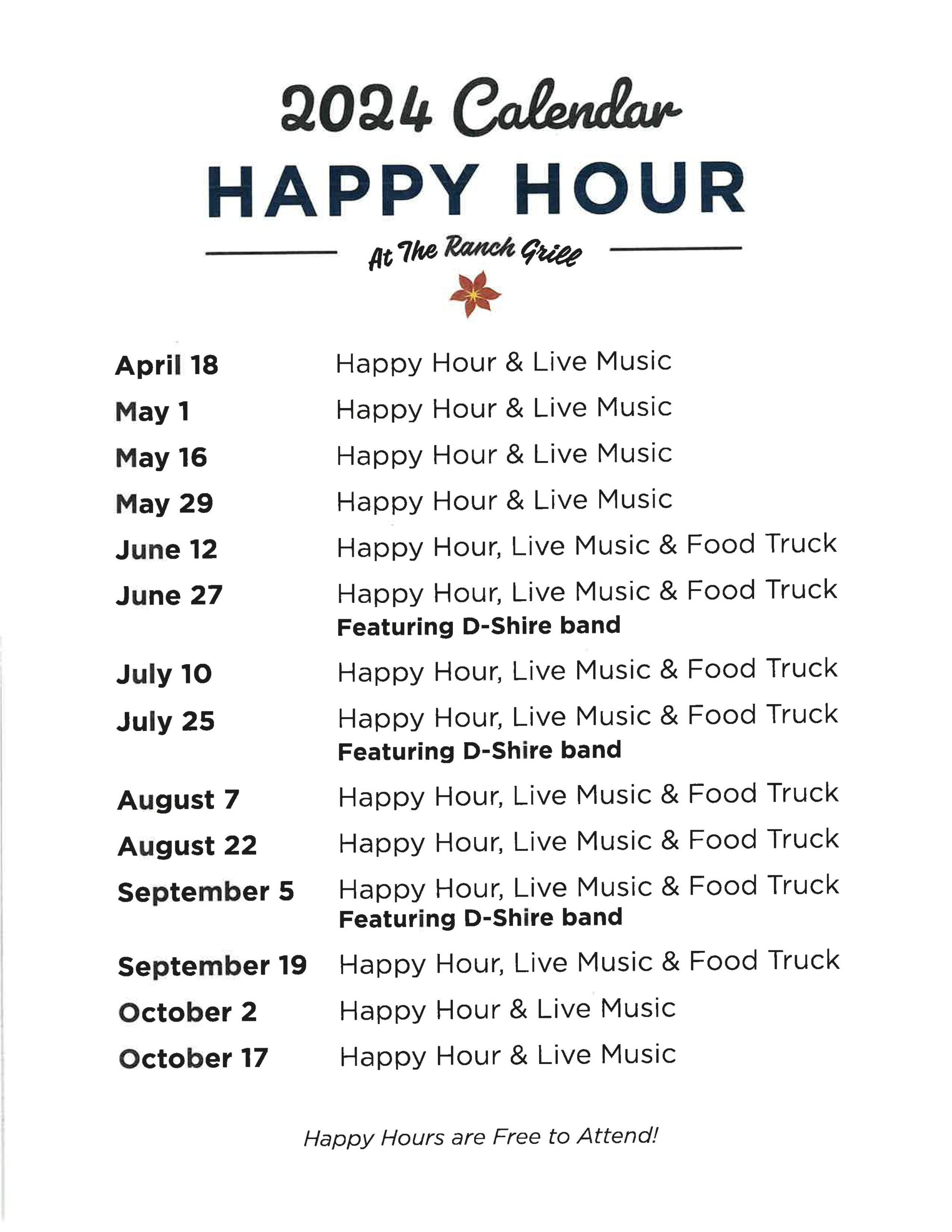 Encinitas Ranch Golf Course Happy Hour Schedule 2024 Encinitas