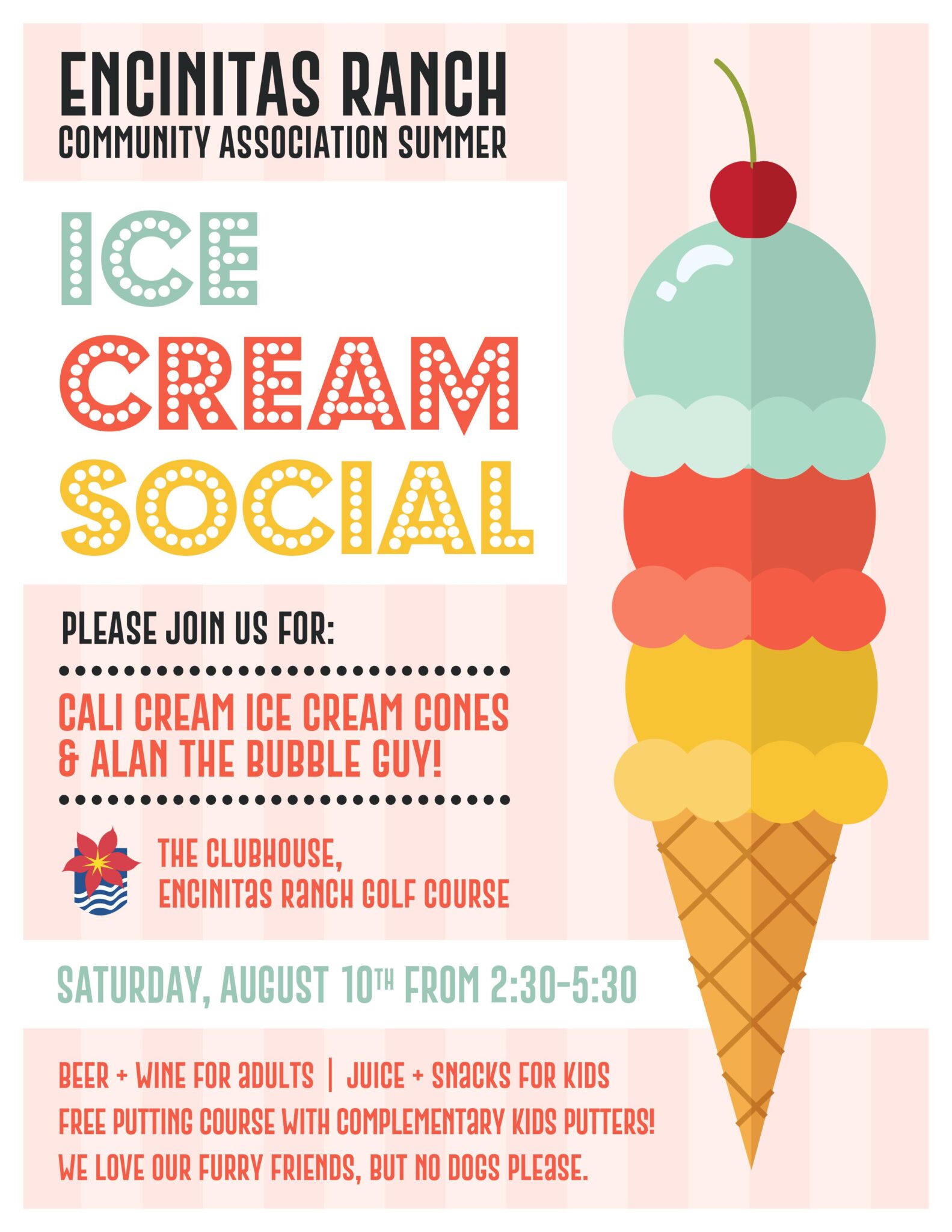 2024 Ice Cream Social - Encinitas Ranch Golf Course Saturday, August ...